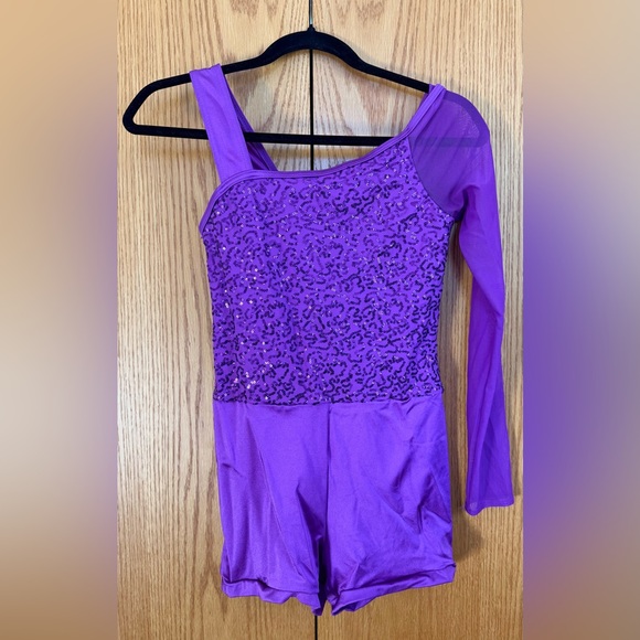 Weissman Purple and Black Sequin Costume with matching Tutu - Picture 3 of 7
